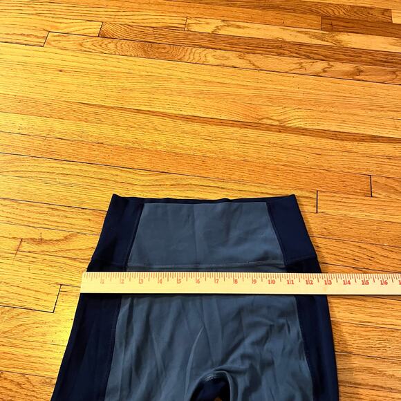 Athleta Leggings Womens Small Blue Transcend Colorblock 7/8 Tight - Picture 8 of 8